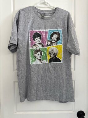Golden Girls Graphic T Shirt Dress 3XL Gray Oversize Blanche Dorothy Rose Sophia